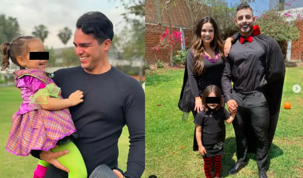 Andrea San Martín celebró Halloween 2021 junto con Sebastián y su hija, mientras que su heredera menor estuvo con su papá. Foto: composición/Juan Víctor Sánchez/Andrea San Martín/Instagram