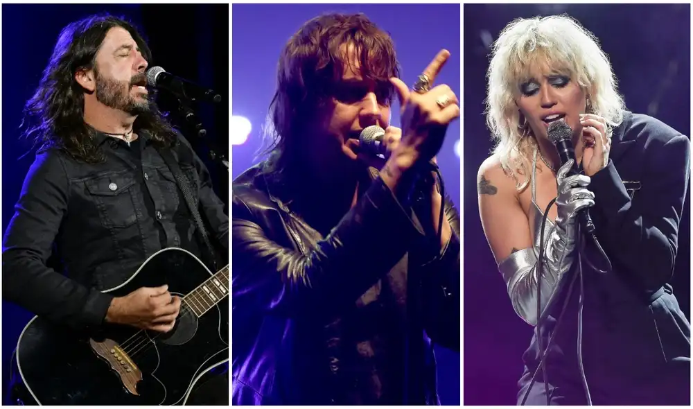 Foo Fighters, The Strokes y Miley Cyrus encabezan el festival Lollapalooza Chile 2022. Foto: composición LR/AFP