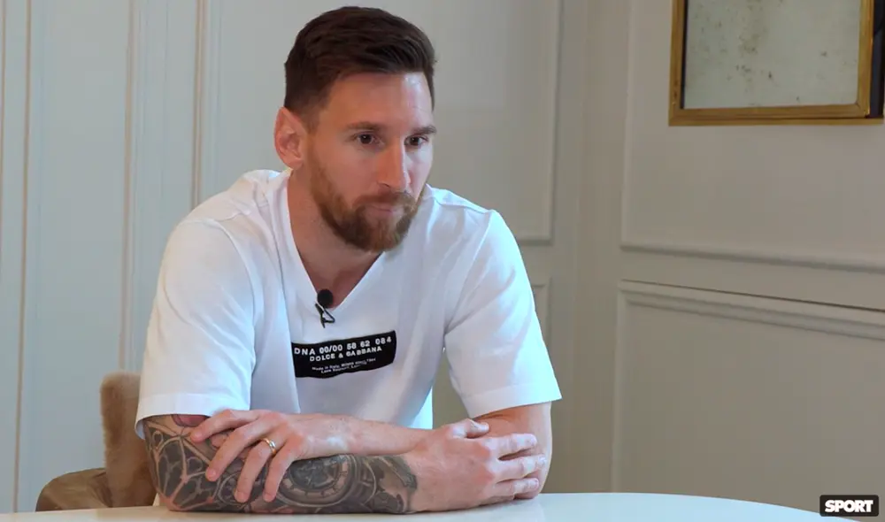 Lionel Messi afirmó a SPORT que nadie le pidió que jugara gratis en Barcelona, como lo dio a entender Laporta. Foto: captura Diario SPORT Lionel Messi afirmó a SPORT que nadie le pidió que jugara gratis en Barcelona, como lo dio a entender Laporta. Foto: captura Diario SPORT