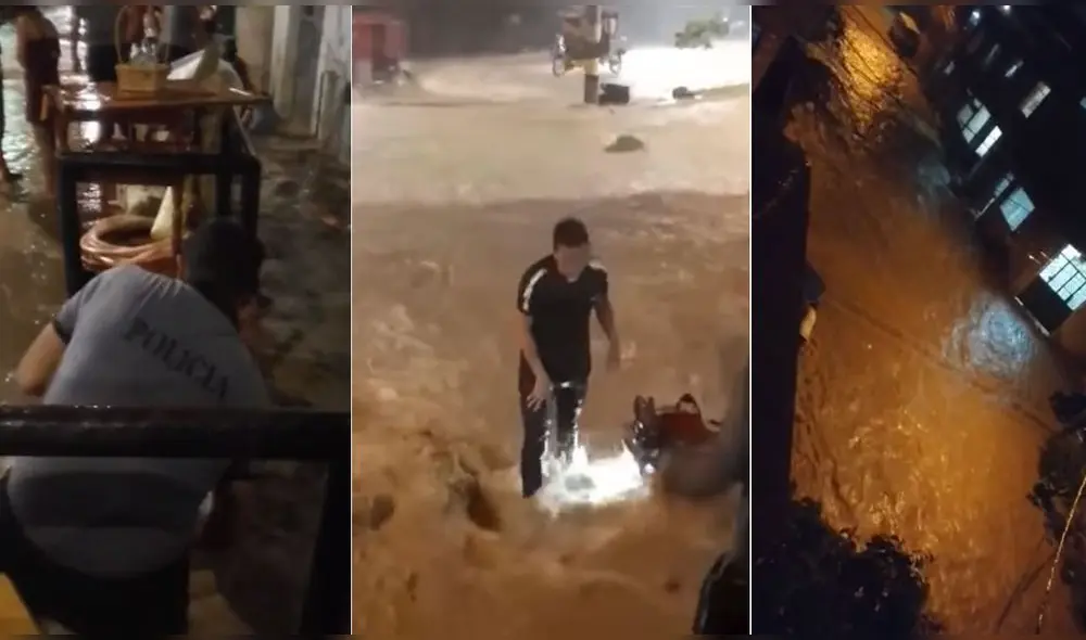 Calles y viviendas se vieron afectadas. Foto: captura La Lupa y Radio Marañón