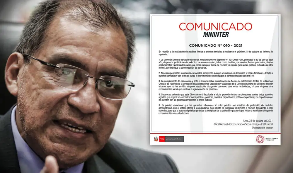 Luis Barranzuela Vite infringió la normativa del propio Ministerio del Interior de prohibir reuniones sociales el 31 de octubre. Foto: composición de Gerson Cardoso/La República Luis Barranzuela Vite infringió la normativa del propio Ministerio del Interior de prohibir reuniones sociales el 31 de octubre. Foto: composición de Gerson Cardoso/La República