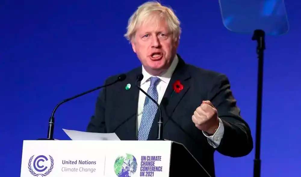 “La COP26 no puede y no será el fin de la lucha contra el cambio climático (...), pero, aunque no sea el final, debe marcar el principio del fin”, manifestó Boris Johnson. Foto: EFE