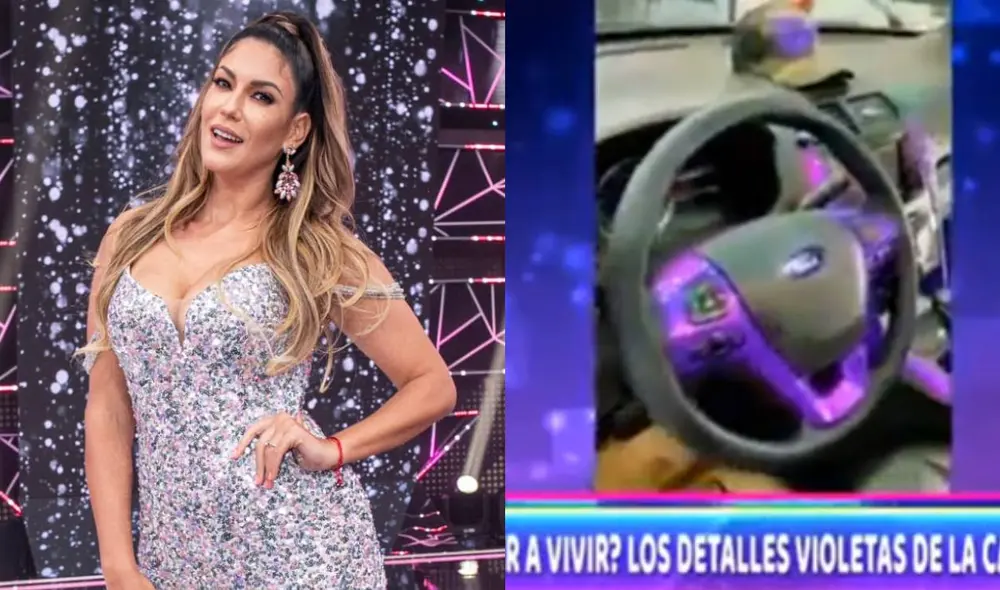 Tilsa Lozano pinto su camioneta de morado y recibió duras críticas de Magaly Medina. Foto: composición/ GV Producciones/ captura de ATV