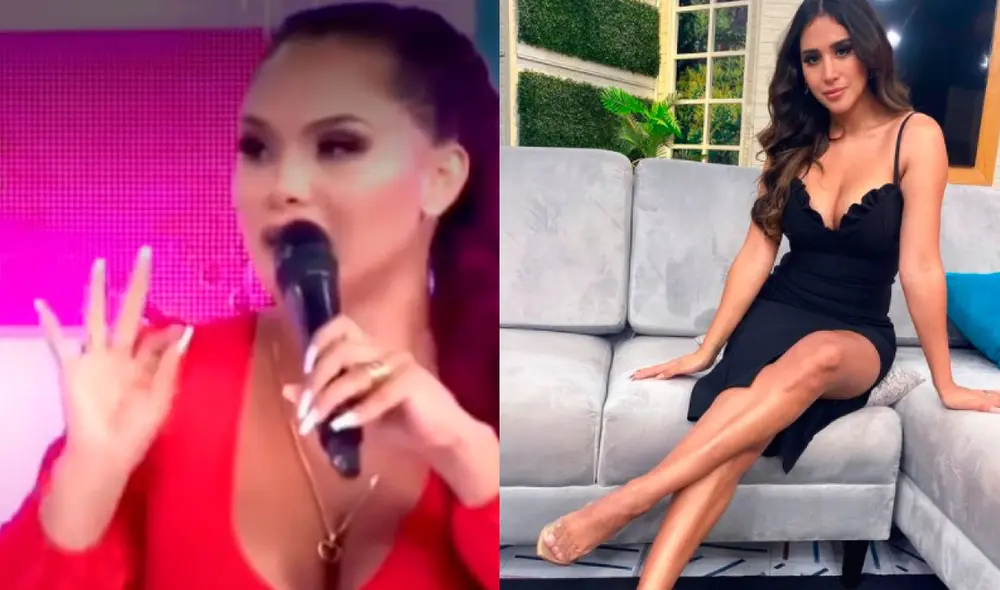 Génesis Tapia reveló detalles sobre la relación de Melissa Paredes e Ignacio Baladán en el programa de Bienvenida la tarde. Foto: composición Melissa Paredes/Instagram, captura Willax TV.