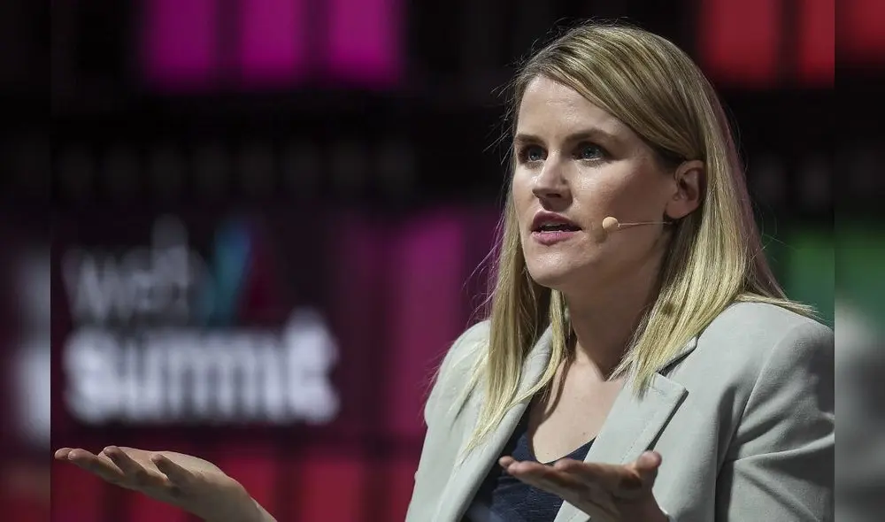 La intervención de Frances Haugen fue el plato fuerte de la apertura de la Web Summit. Foto: AFP