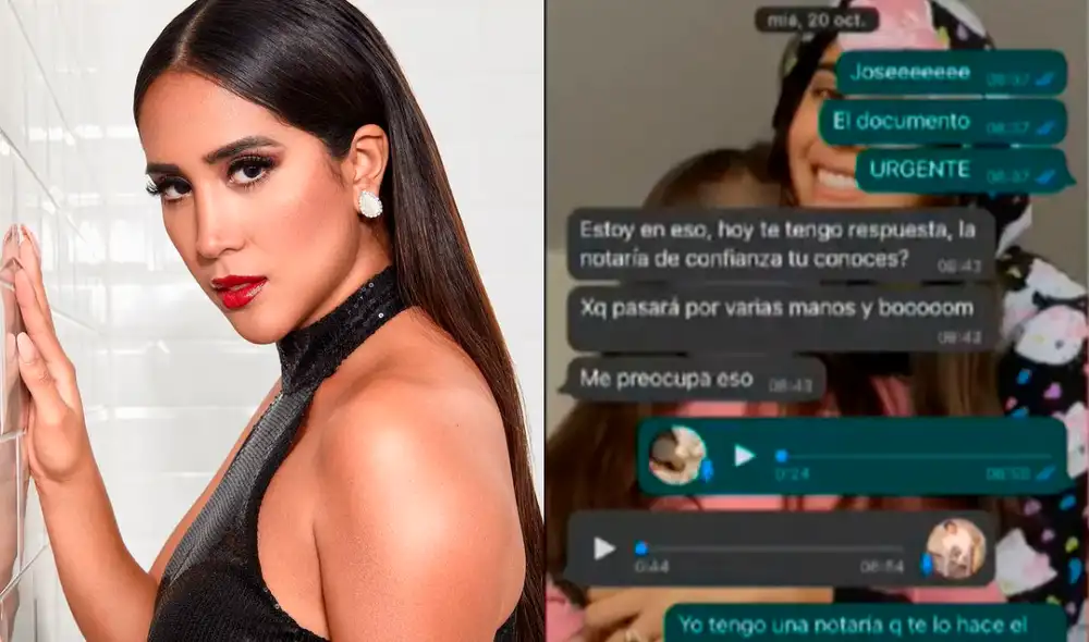 Se revelan audios de Melissa Paredes y su mánager. Foto: composición/Instagram/ Melissa Paredes/captura de ATV