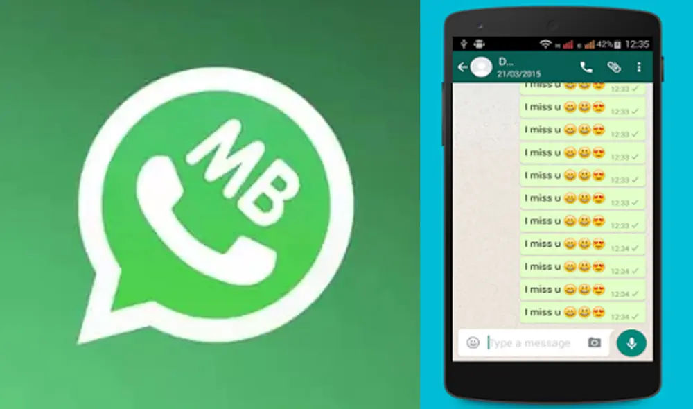 Esta versión modificada de WhatsApp está disponible para teléfonos Android. Foto: composición LR