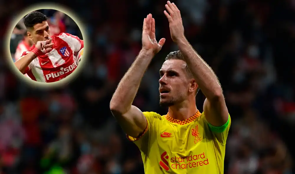Jordan Henderson enaltece la figura de Luis Suárez en la previa del Liverpool vs. Atlético Madrid. Foto: AFP
