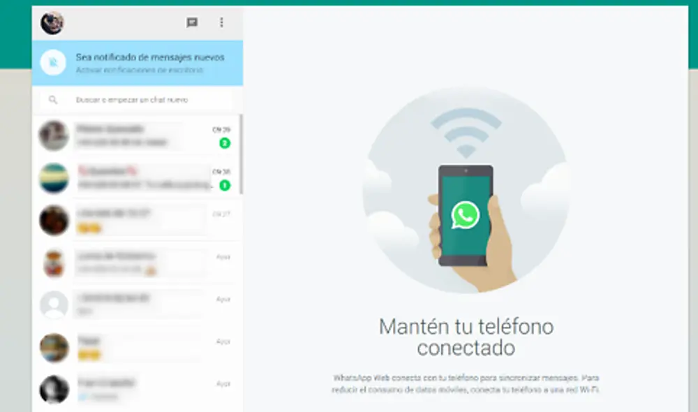 Pon a prueba este truco para eliminar el 'en línea' de tu WhatsApp Web. Foto: elEconomista