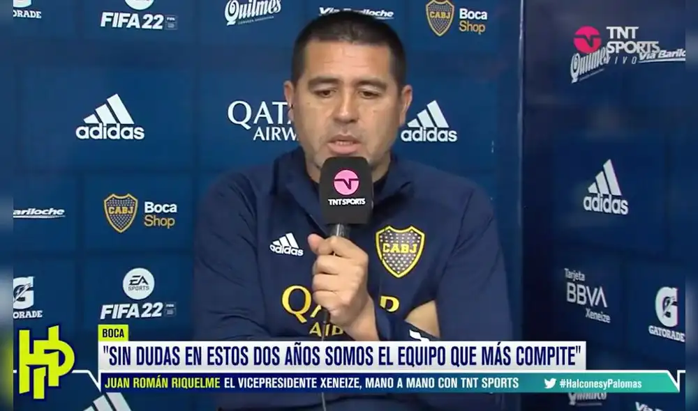 Juan Roman Riquelme fue nombrado vicepresidente de Boca Juniors en el 2019. Foto: captura TNT Sports