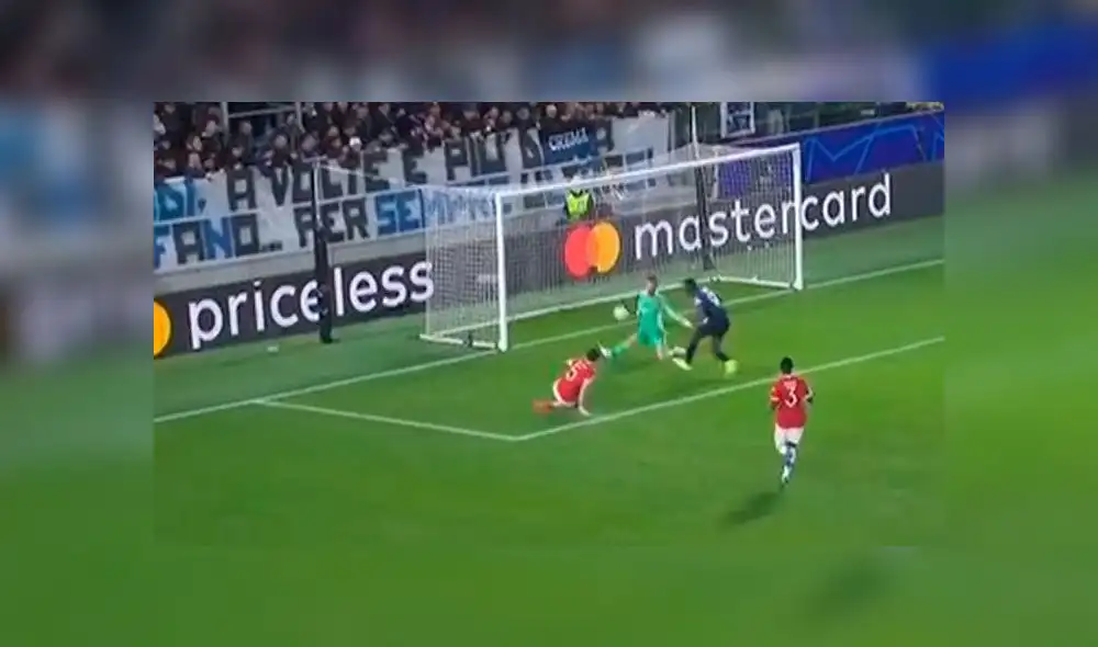 Duvan Zapata anotó su primer gol en la presente edición de la Champions League. Foto: ESPN Duvan Zapata anotó su primer gol en la presente edición de la Champions League. Foto: ESPN