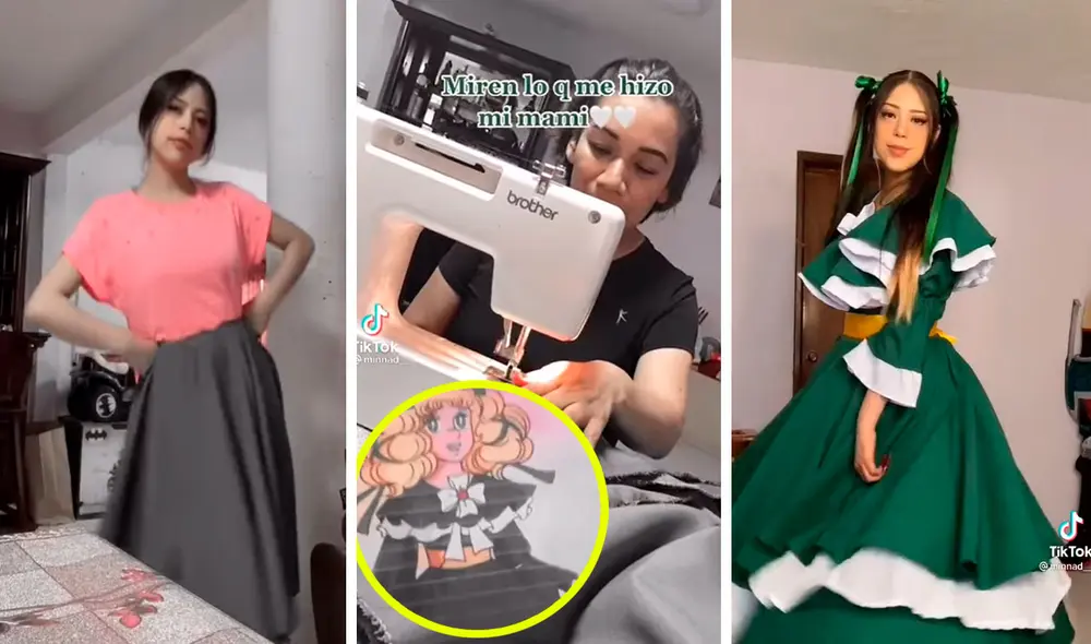 TikTok viral: joven se emociona cuando su madre le confecciona trajes inspirados en Candy