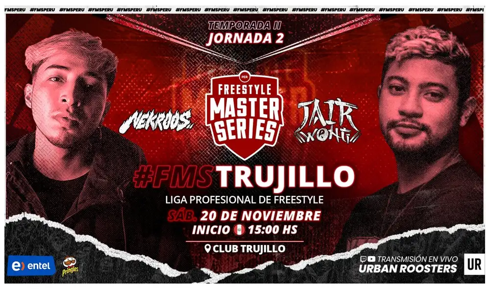 Nekroos vs. Jair se enfrentarán en la segunda jornada de FMS Perú. Foto: Urban Roosters