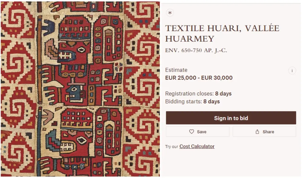 Evento de subasta está anunciado para el 10 de noviembre. Foto: composición LR/Christie's