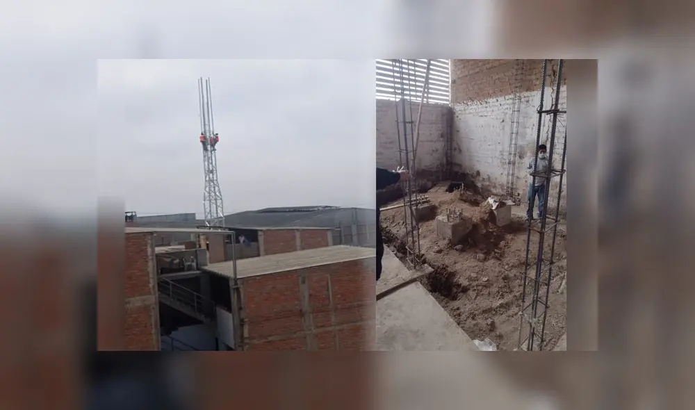 Los vecinos recalcan que no se les avisó con anticipación sobre la realización de esta antena de telefonía de la empresa Entel. Fotos: WhatssApp LR