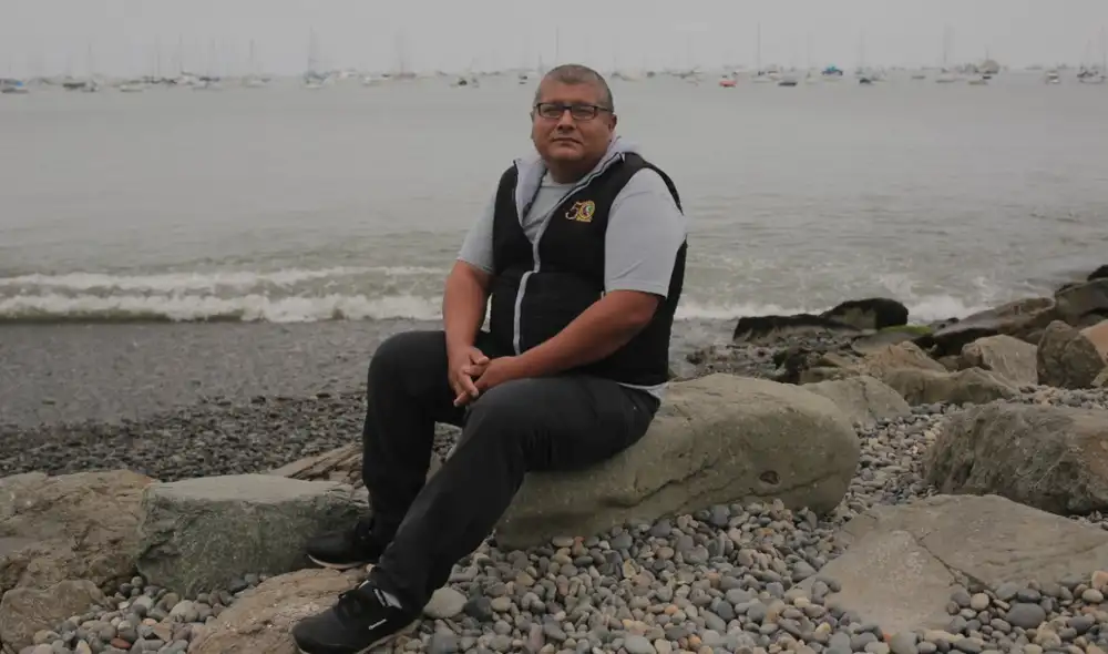 El testigo de Imarpe. El ingeniero hidroacústico Miguel Flores Huamán. Foto: Gerardo Marín/La República El testigo de Imarpe. El ingeniero hidroacústico Miguel Flores Huamán. Foto: Gerardo Marín/La República