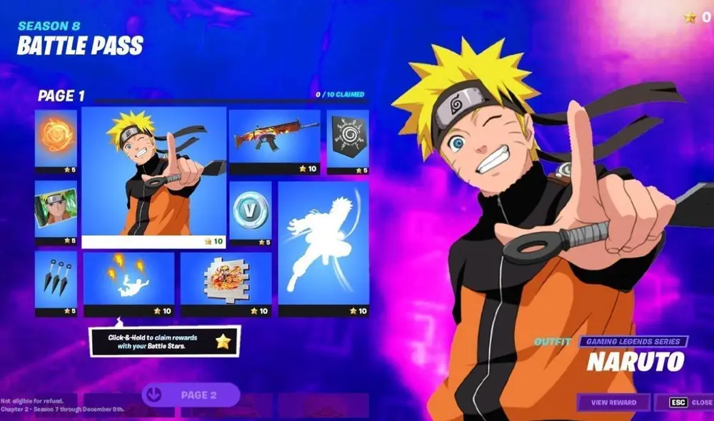 La temporada 8 de Fortnite finaliza el próximo 5 de diciembre. Foto: YouTube La temporada 8 de Fortnite finaliza el próximo 5 de diciembre. Foto: YouTube