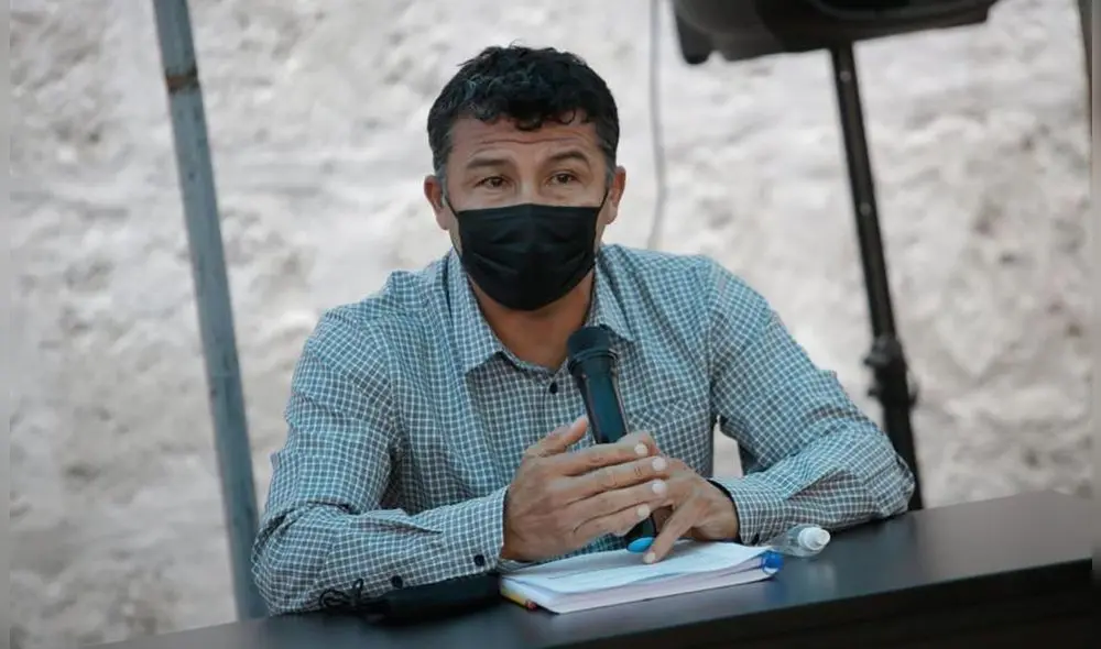 Exfutbolista brindó conferencia de prensa tras salir en libertad. Foto: Rodrigo Talavera/La República