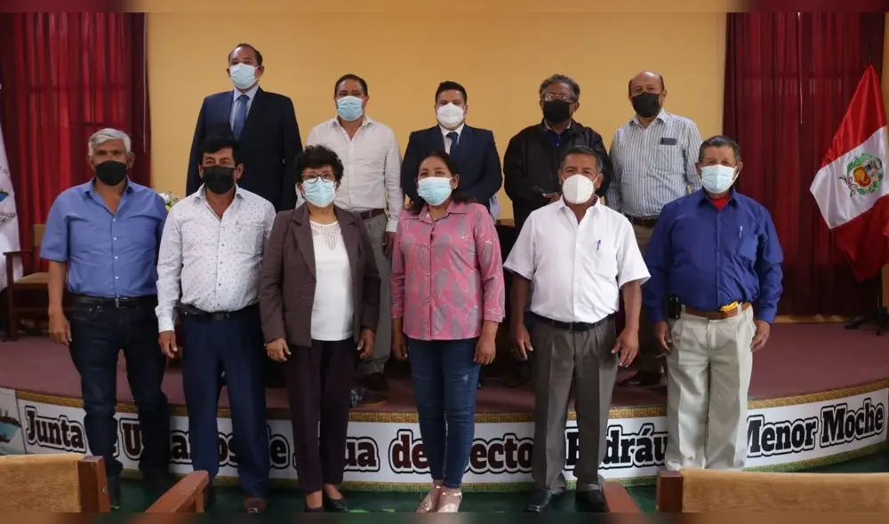 Nuevos directivos señalan que en su plan de trabajos está lograr un mejoramiento de infraestructura de riego. Foto: Prensa Usuarios de Agua Moche