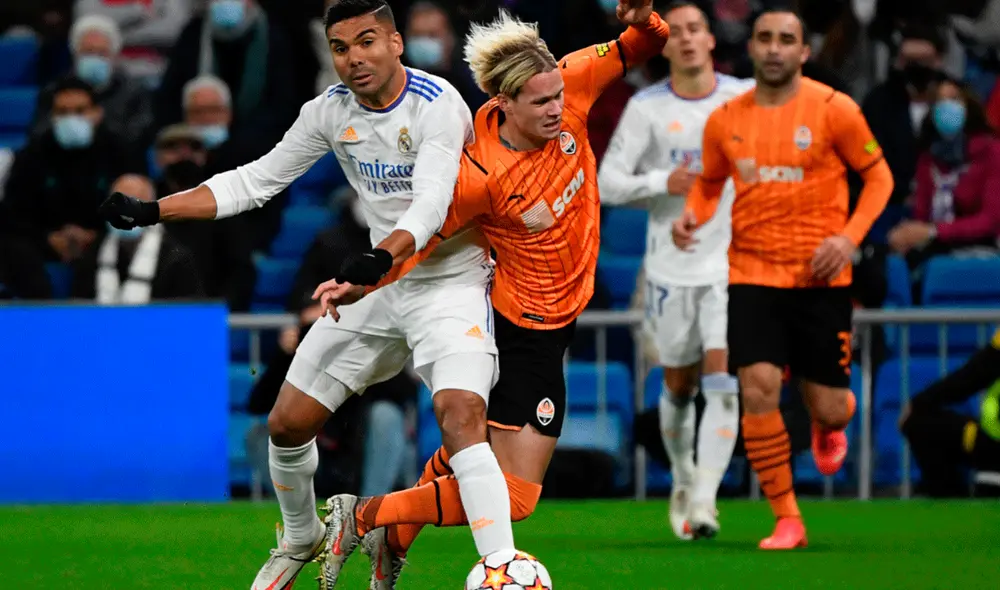 Real Madrid y Shakhtar igualan por el Grupo D de la Champions League 2021-22. Foto: AFP