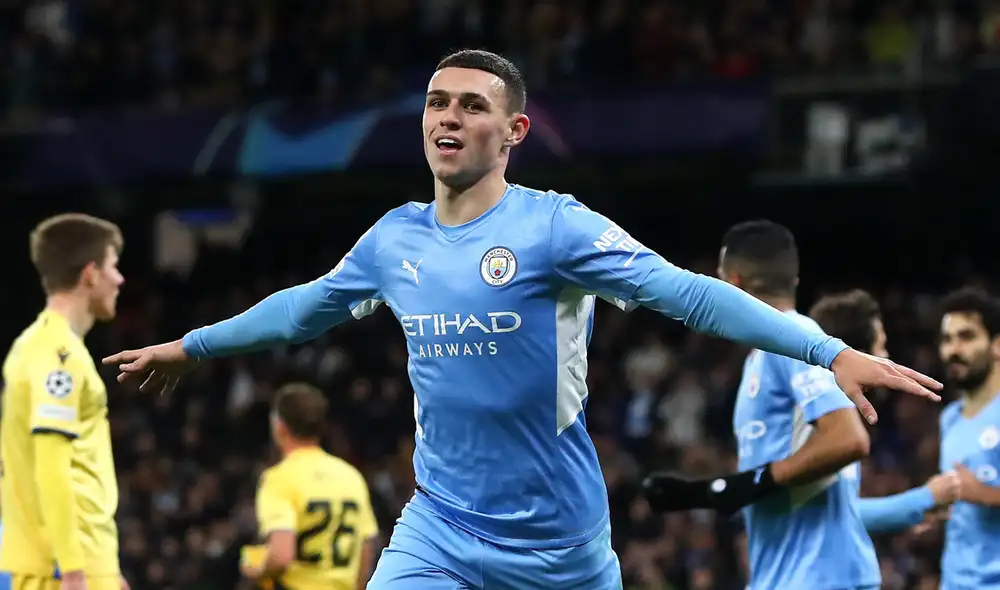 Phil Foden debutó en 2017 con el Manchester City. Foto: UEFA Champions League