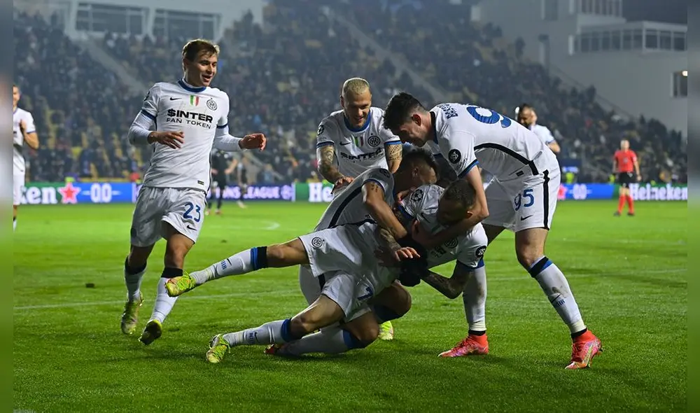 Con este triunfo, Inter rebasa al Sheriff y se ubica en la segunda posición del grupo D. Foto: Twitter Inter de Milán