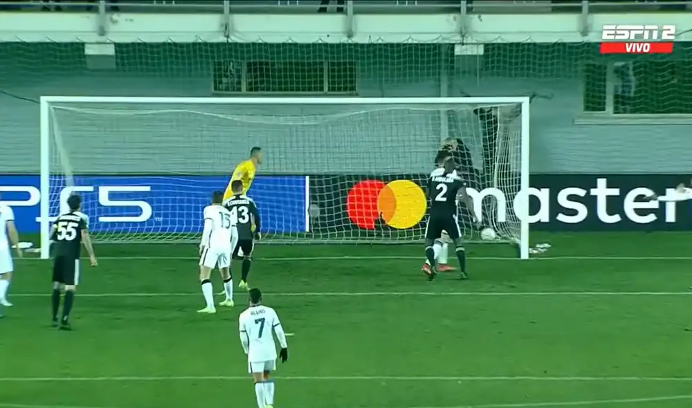 Inter de Milán ganó el encuentro ante el Sheriff Tiraspol por 3-1. Foto: Captura ESPN Inter de Milán ganó el encuentro ante el Sheriff Tiraspol por 3-1. Foto: Captura ESPN