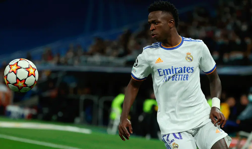 Vinicius fue la figura del Real Madrid en el triunfo sobre el Shakhtar por la Champions League 2021-22. Foto: EFE Vinicius fue la figura del Real Madrid en el triunfo sobre el Shakhtar por la Champions League 2021-22. Foto: EFE