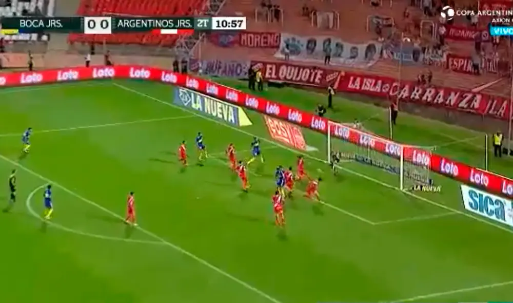 Vásquez marcó el primero para los xeneixes. Fuente: Captura TYCSPORTS Vásquez marcó el primero para los xeneixes. Fuente: Captura TYCSPORTS