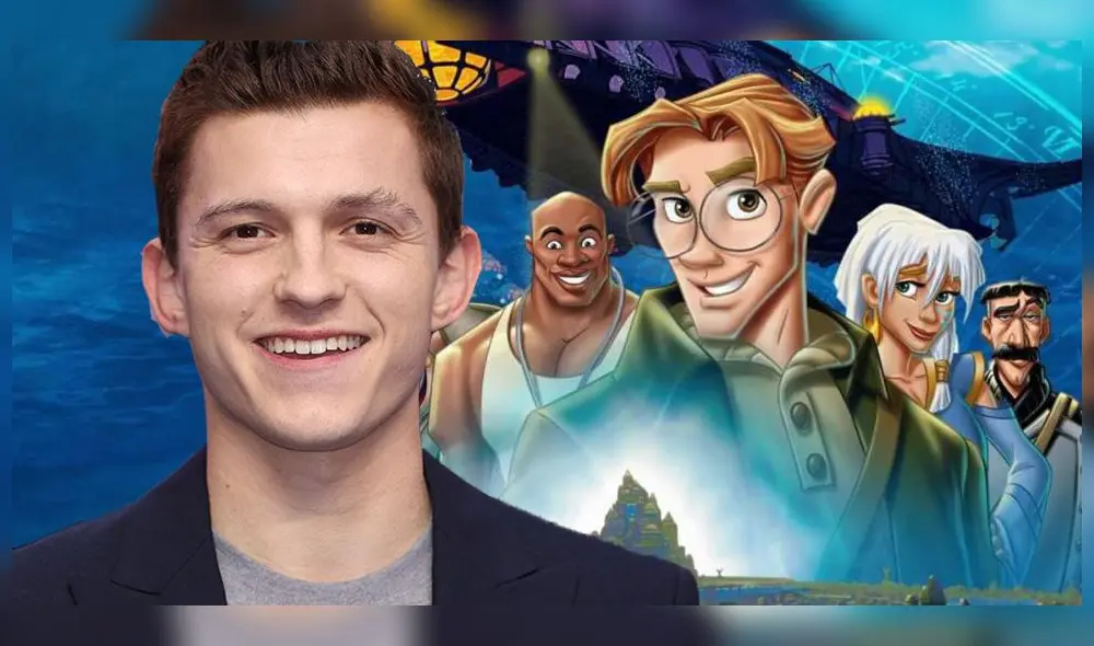 Tom Holland interpretaría a Milo Thatch en la película Atlantis: el imperio perdido. Foto: composición/difusión/Disney