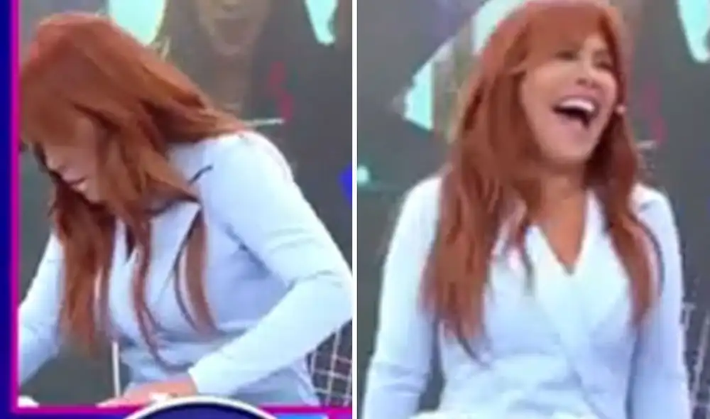 Magaly Medina reaccionó de buena manera ante su incidente en vivo. Foto: captura ATV
