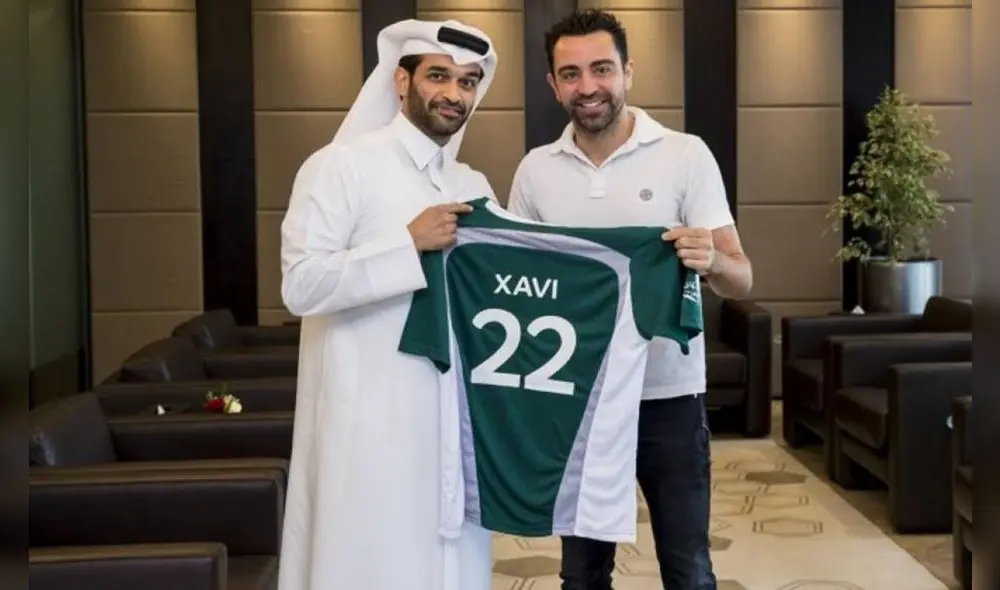 Este jueves por la tarde se reunirá Xavi Hernández con el jeque Mohammed para solucionar su situación contractual. Foto: Nación digital