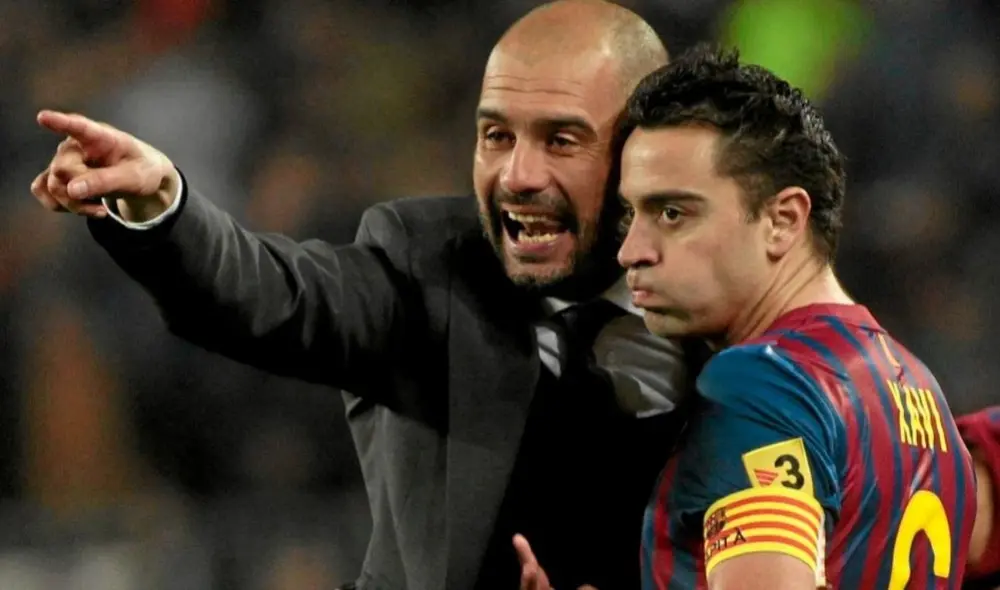 Pep Guardiola entrenó a Xavi en los cuatro años que estuvo al frente del cuadro blaugrana. Foto: FC Barcelona.