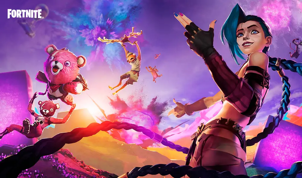 La skin de Jinx de League of Legends y Arcane llega a Fortnite el 5 de noviembre. Foto: Epic Games