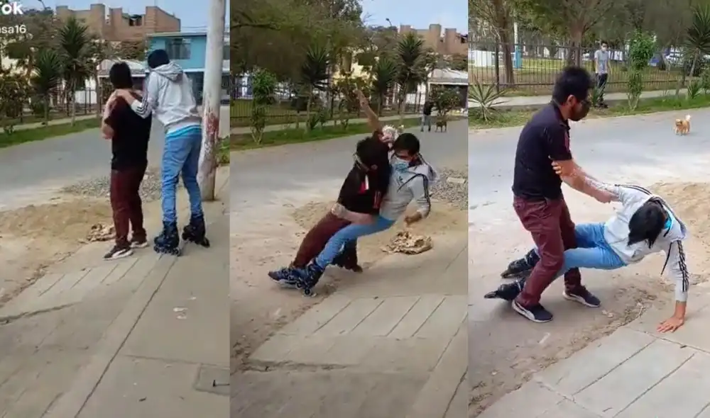 Los usuario destacaron el juego de cámaras que se hizo cuando se dio la caída. Foto: captura de TikTok