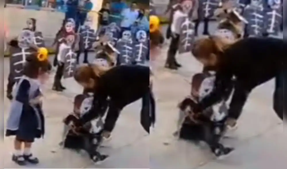 Niño se quedó dormido durante presentación por el Día de los Muertos