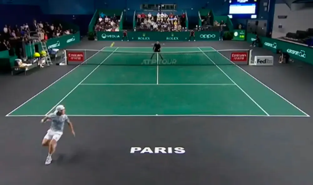 Diego Schwartzman perdió ante el estadounidense Marcos Girón, sin embargo, regaló espléndido punto por el Master 1000 de París. Foto: captura ESPN