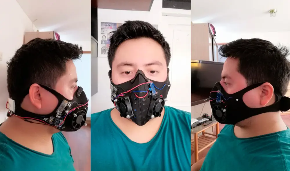 La mascarilla inteligente se presentará en la novena Feria Perú con Ciencia organizada por Concytec. Foto: Alexandro Zavala Chávez  - Universidad de San Martín de Porres