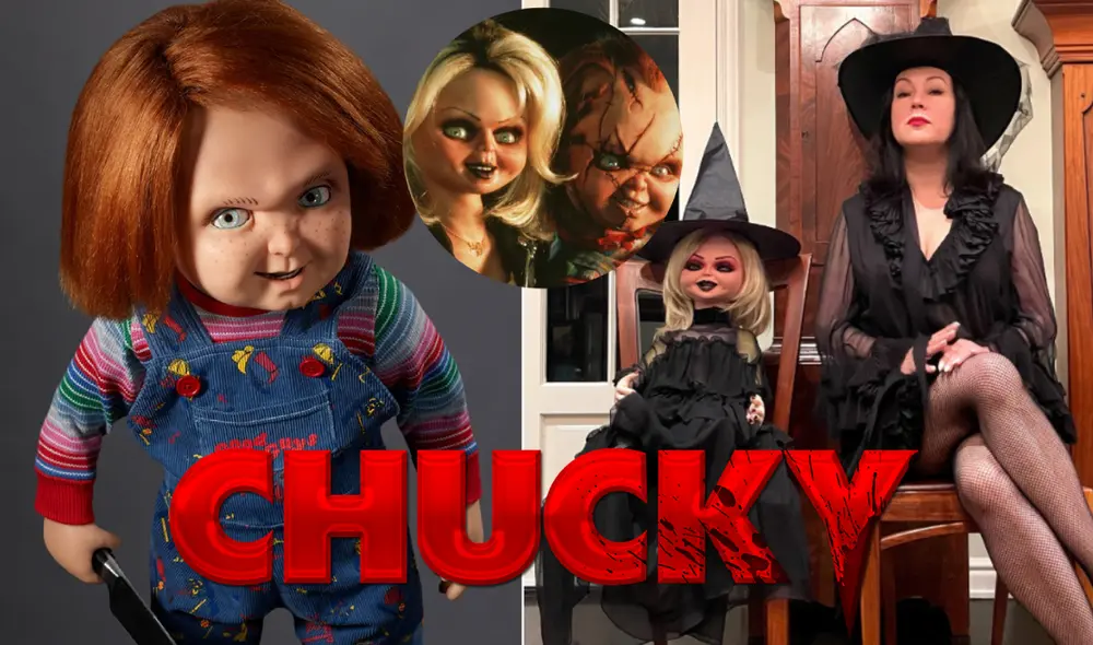 La actriz, que interpretó a la novia de Chucky en diversas películas de la saga, volverá en los próximos capítulos de la nueva serie. Foto: composición/ Facebook Chucky/ Instagram Jennifer Tilly/difusión