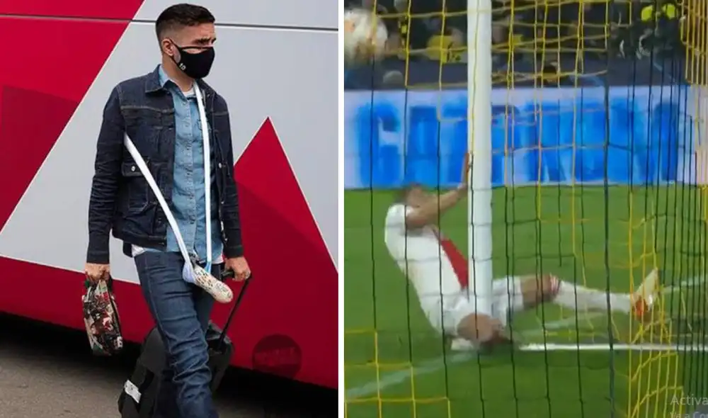 Dusan Tadic arribó a Amsterdam con el yeso. Foto: Twitter