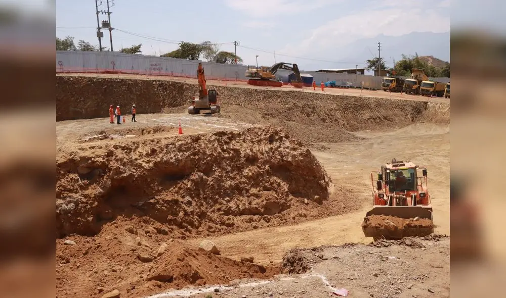 Trabajos de remoción de tierras para la obra están en 85% de avance. Foto: GRLL