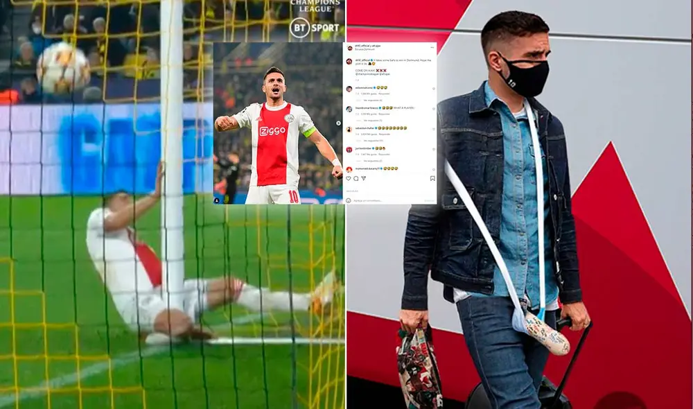 Dusan Tadic marcó el 1-0 transitorio en el Ajax contra Borussia Dortmund por la Champions. Foto: composición GLR