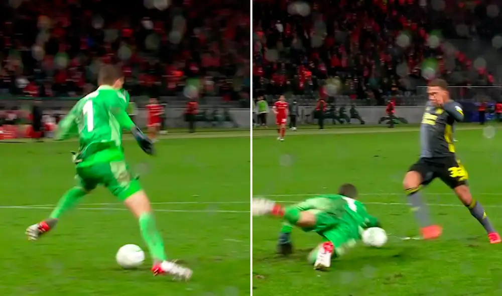 Tremendo blooper de arquero del Union Berlin le da la victoria a Feyenoord. Foto: ESPN