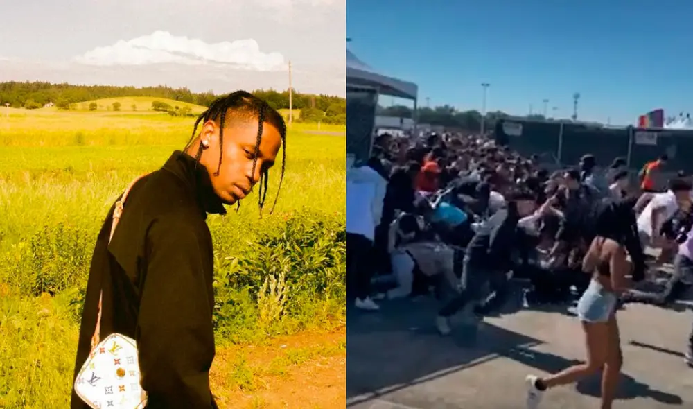 Eran dos días de duración del Astrowordl Festival, pero tras lo ocurrido en la presentación de Travis Scott, el evento fue cancelado. Foto: composición Travis Scott/Instagram, captura Twitter.