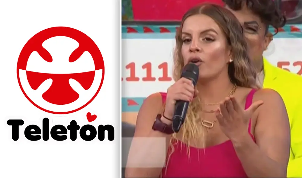 "Unamos fuerza. ¡Vamos, Perú!, dijo la empresaria tras animar a sus colegas a sumarse a la Teletón. Foto: composición Teletón/captura América TV