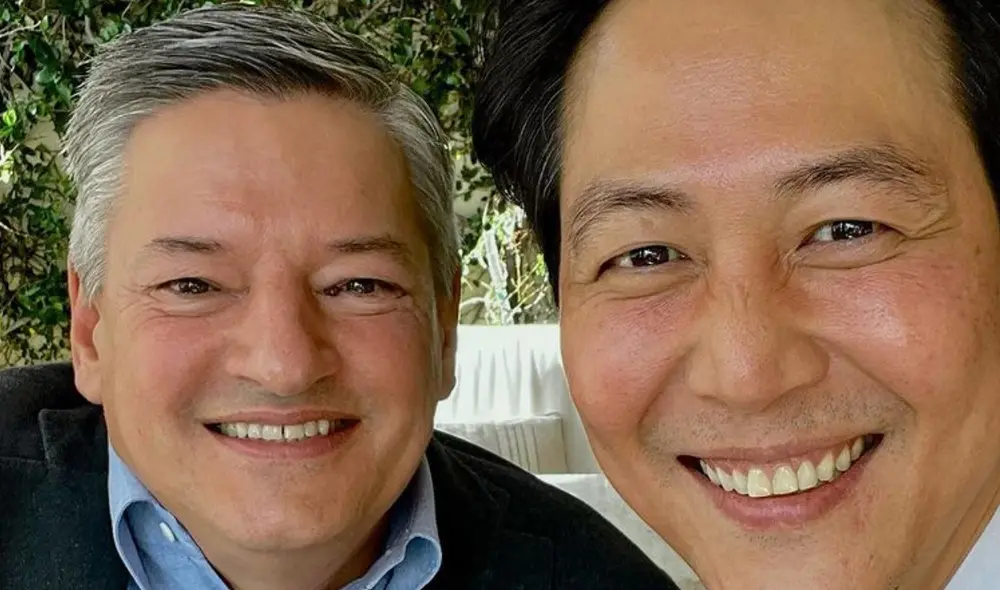 Actor de Squid game, Lee Jung Jae, se encuentra en Los Ángeles junto a Ted Sarandos. Foto: captura/Instagram