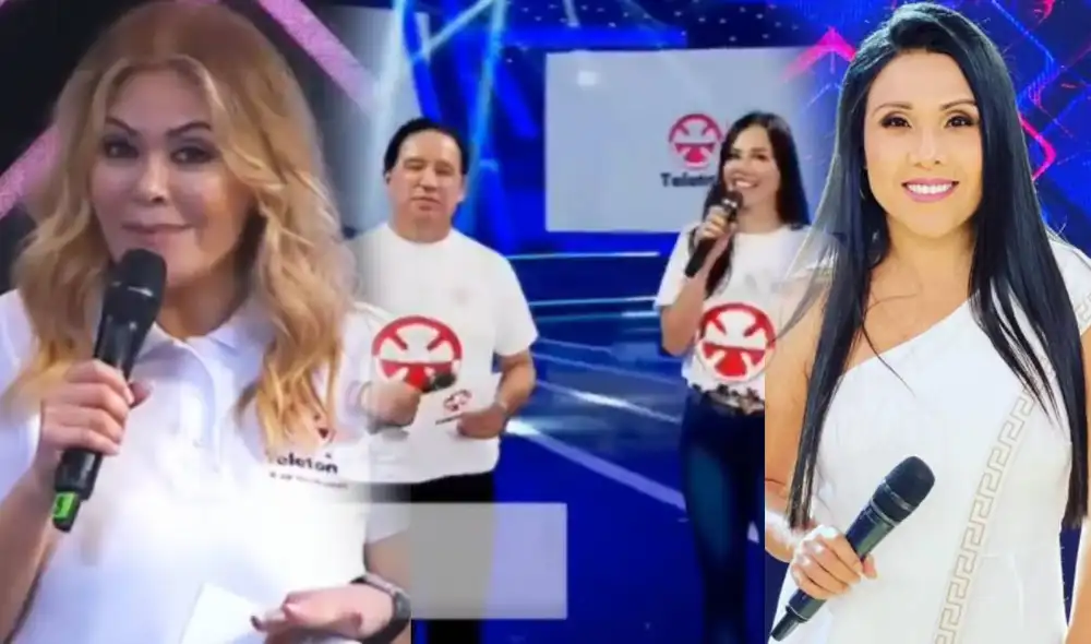 Gisela Valcárcel, Ricardo Rondón y Maju Mantilla, sin Tula Rodríguez, invitan a colaborar con la Teletón 2021. Foto: composición/ captura de América TV