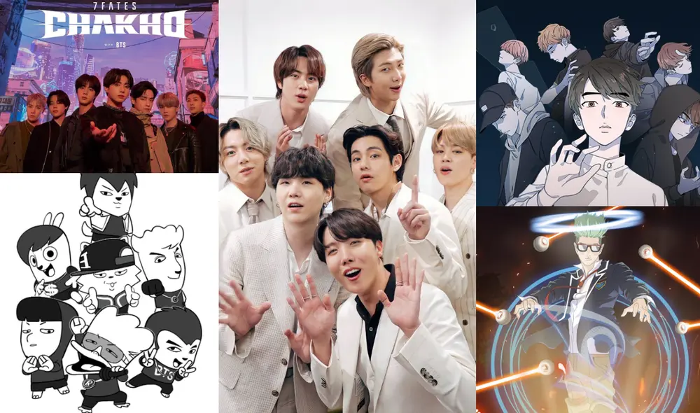 Bangtan comenzó a lanzar webtoons un año después de su debut. Foto: composición Hybe/Naver