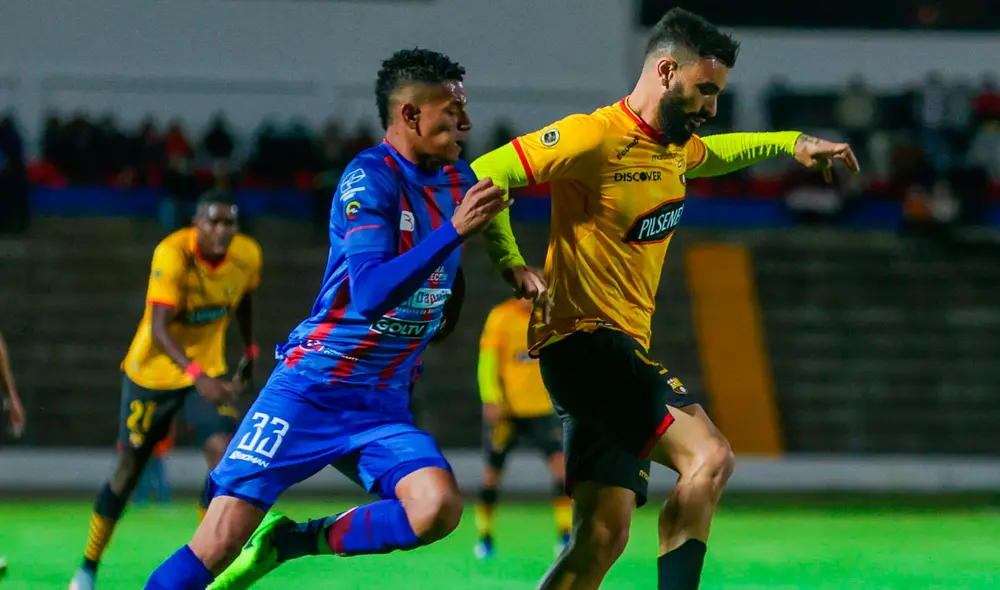 Barcelona SC abrió el marcador a los 4' con el tanto de Leonel Quiñonez. Foto: Barcelona SC