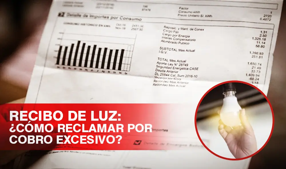 Conoce el procedimiento administrativo para reclamar ante las empresas distribuidoras de luz. Según Osinergmin, las tarifas del Sistema Eléctrico Interconectado (SEIN) tendran una reducción de precios a partir de inicios de noviembre. Foto: composición Jazmín Ceras/La República